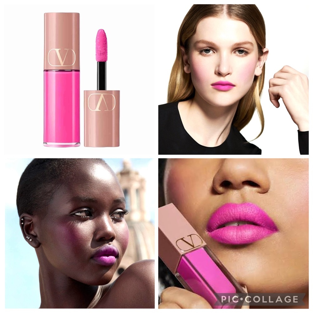 VALENTINO Liquirosso 2-in-1 Soft Matte Lipstick and Blush Mini 302R Pink is Punk